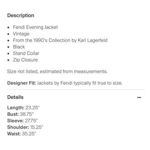 Fendi Authentic Vintage 90’s Solid Black Zip Up Long Sleeve Windbreaker Jacket - Picture 4 of 7